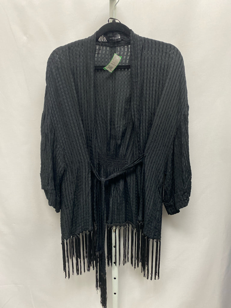 Zara Size Large Black Cardigan