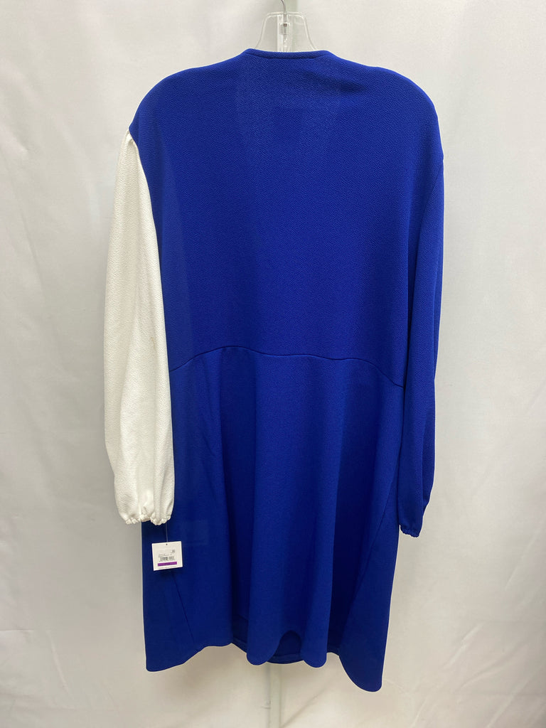 Kasper Size XXL Royal Blue Long Sleeve Dress