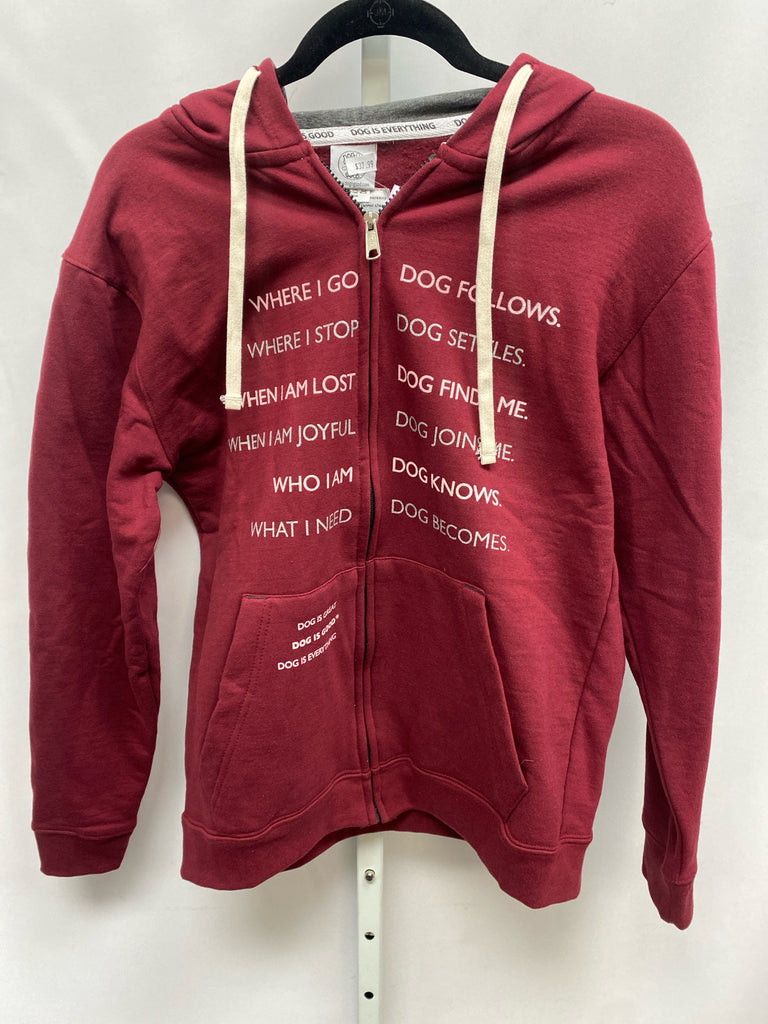 Dog is Good Size Medium Maroon Hoodie