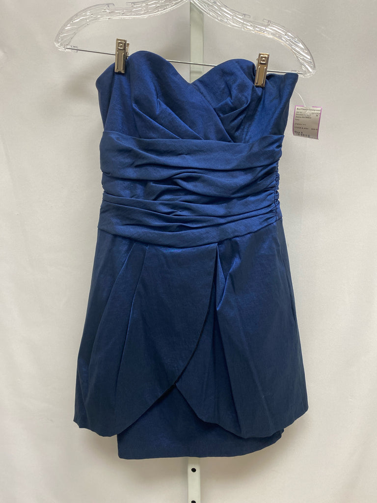 Size 6 Jessica McClintock Navy Sleeveless Dress