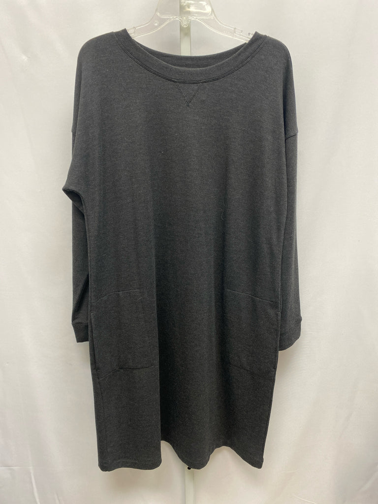 Size Large jjill Charcoal Long Sleeve Dress