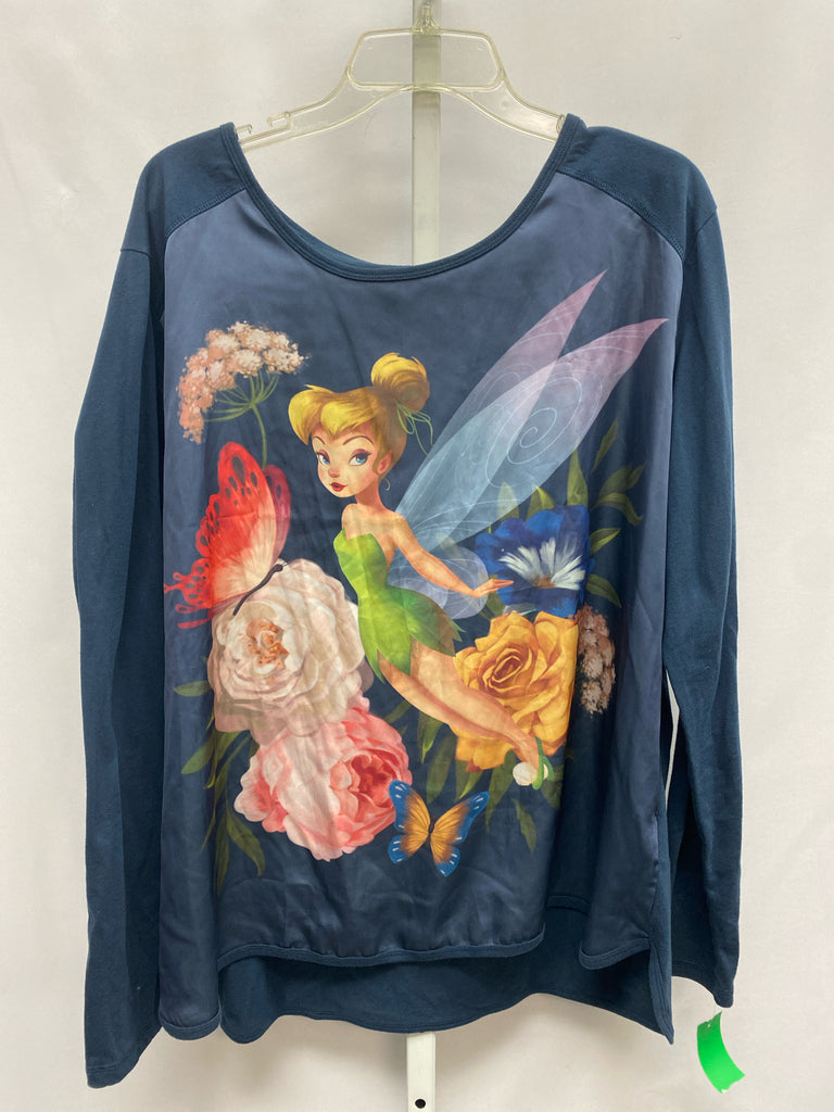 Disney Size XXL Blue Long Sleeve Top