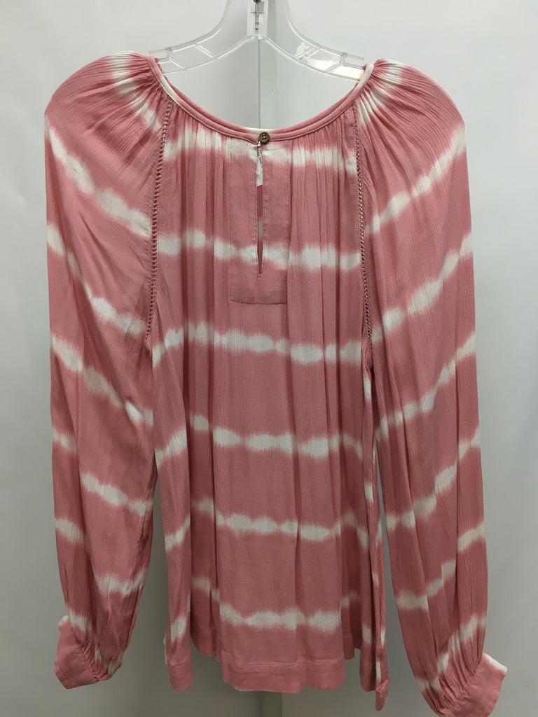 Ana Size XS Pink/White Long Sleeve Top