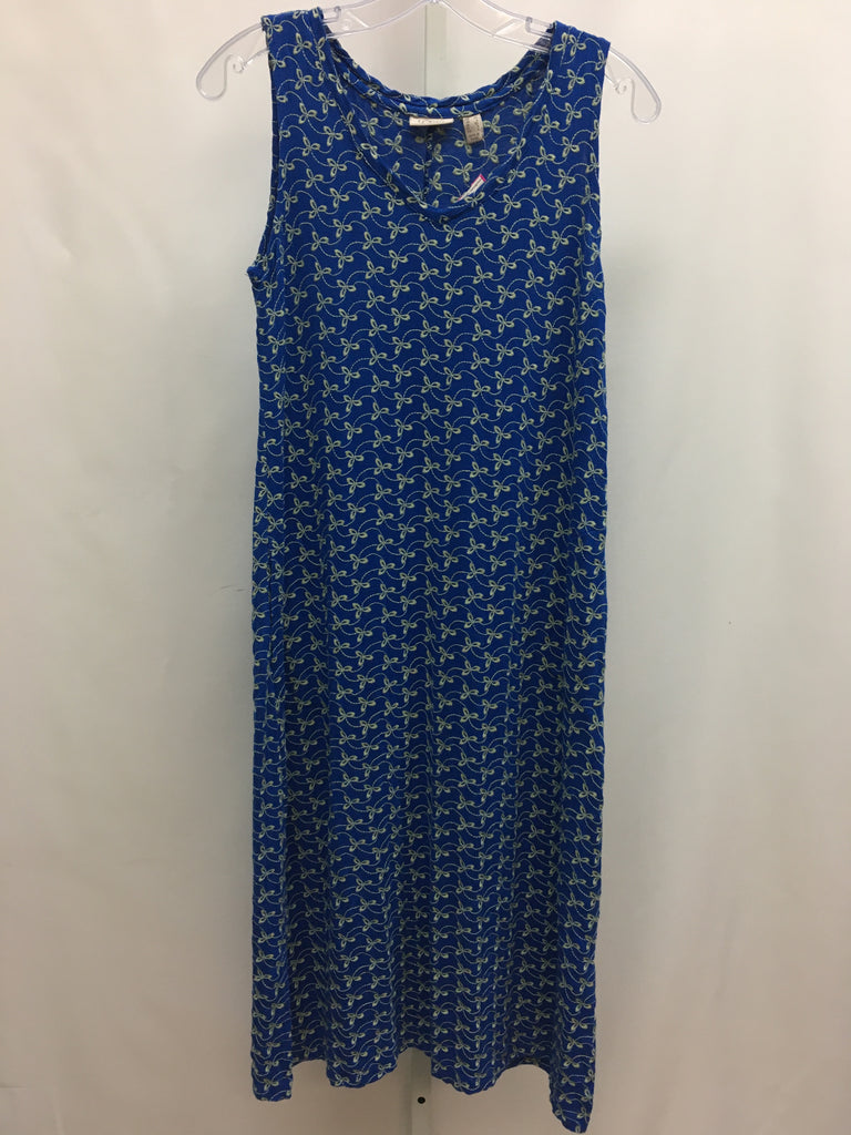 Size XS LOGO Blue Print Sleeveless Dress