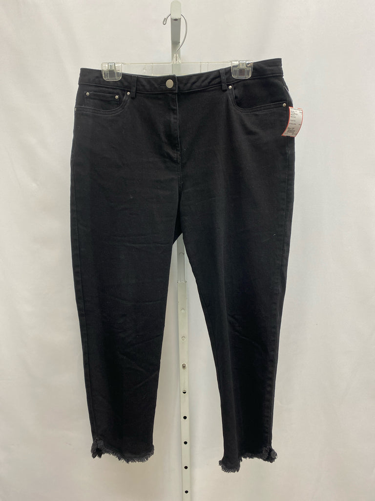 Ruby Rd. Size 10P Black Denim Crop/Capri