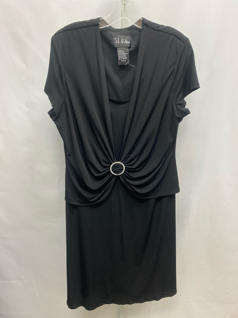 Size 18 S.L. fashions Black Short Sleeve Dress