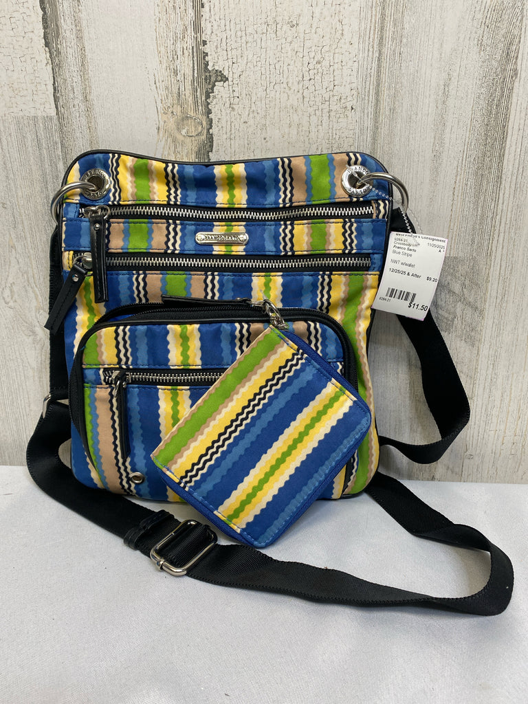 Franco Sarto Blue Stripe Crossbody