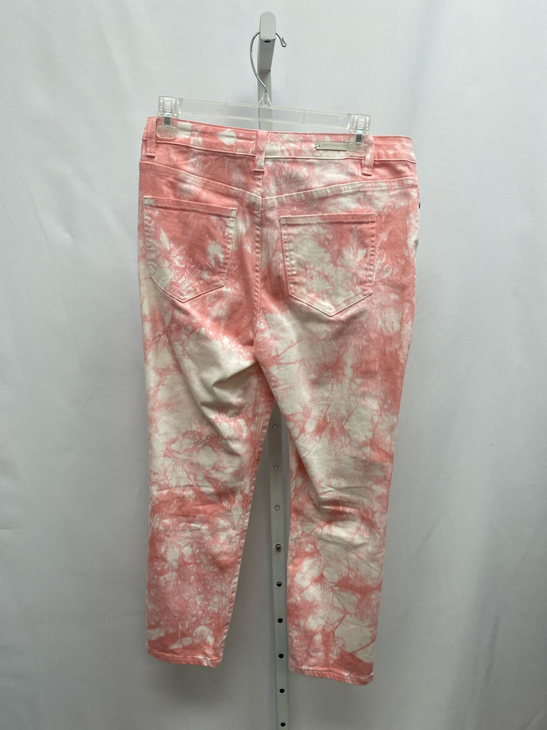 Soft Surroundings Size 6P Pink/White Jeans