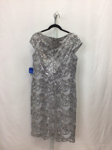 Size 12 Marina Gray Short Sleeve Dress