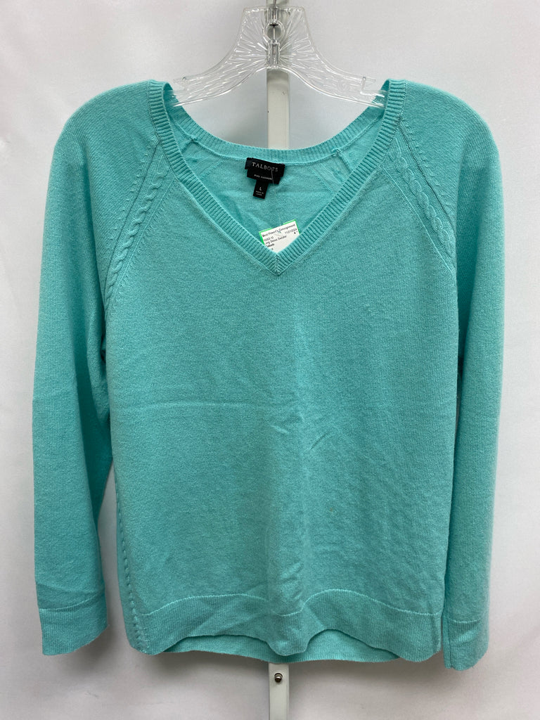 Size Large Talbots Aqua Long Sleeve Sweater