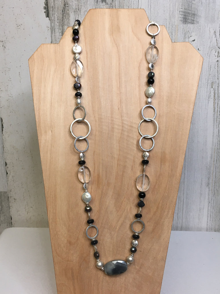 Chico's Silver/Black Necklace