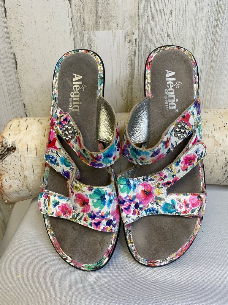Allegra K Size 39 (8/8.5) Floral Sandals