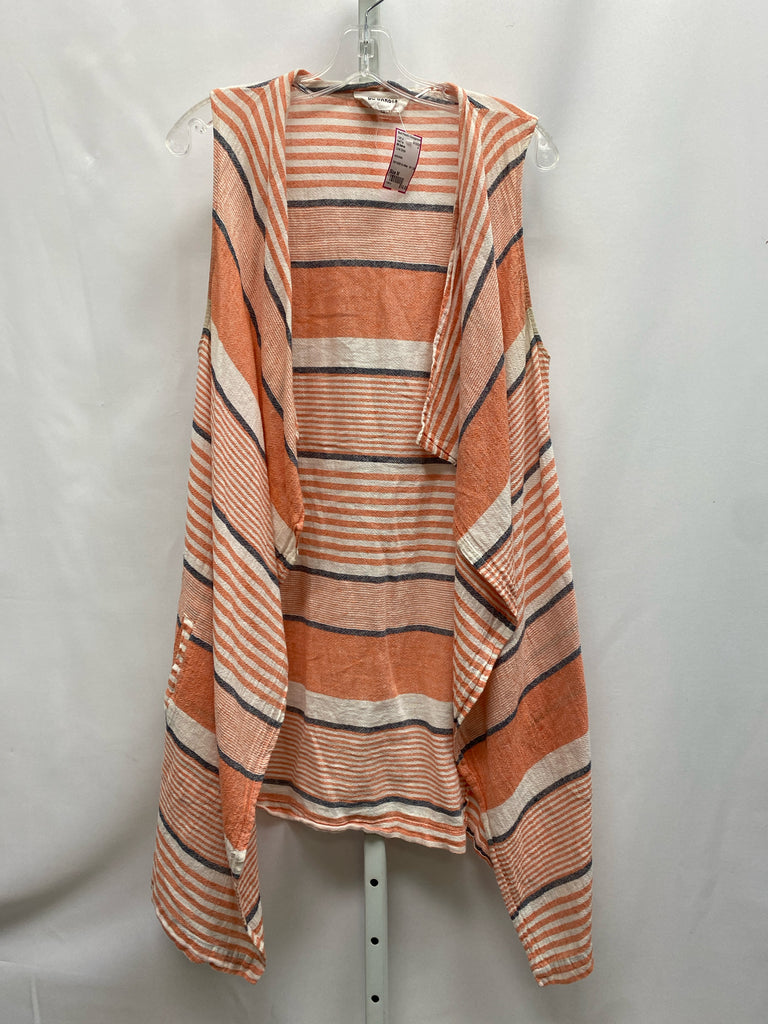 BB Dakota Size M Coral Stripe Vest/Top