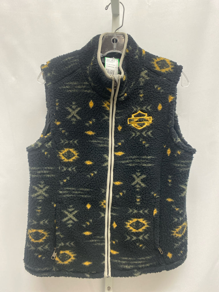 Harley Davidson Size Large Black/Yellow Fleece