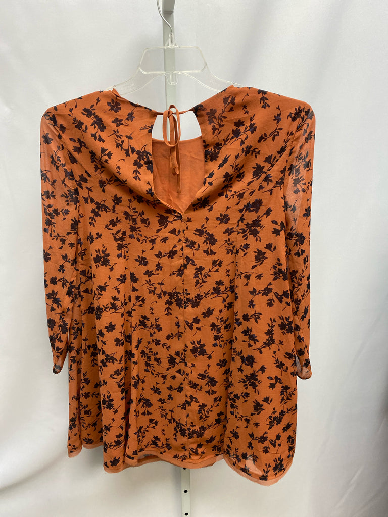 Size Small Kimchi & Blue Brown Print 3/4 Sleeve Dress