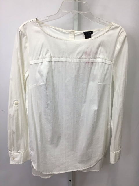 Ann Taylor Size Large Cream Long Sleeve Top