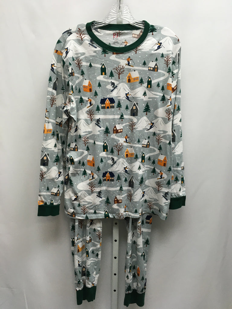 Size Large Green Print Pajamas