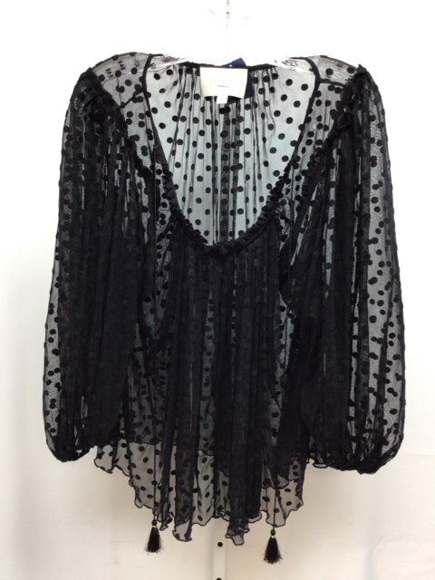 Express Size Small Black on black 3/4 Sleeve Top