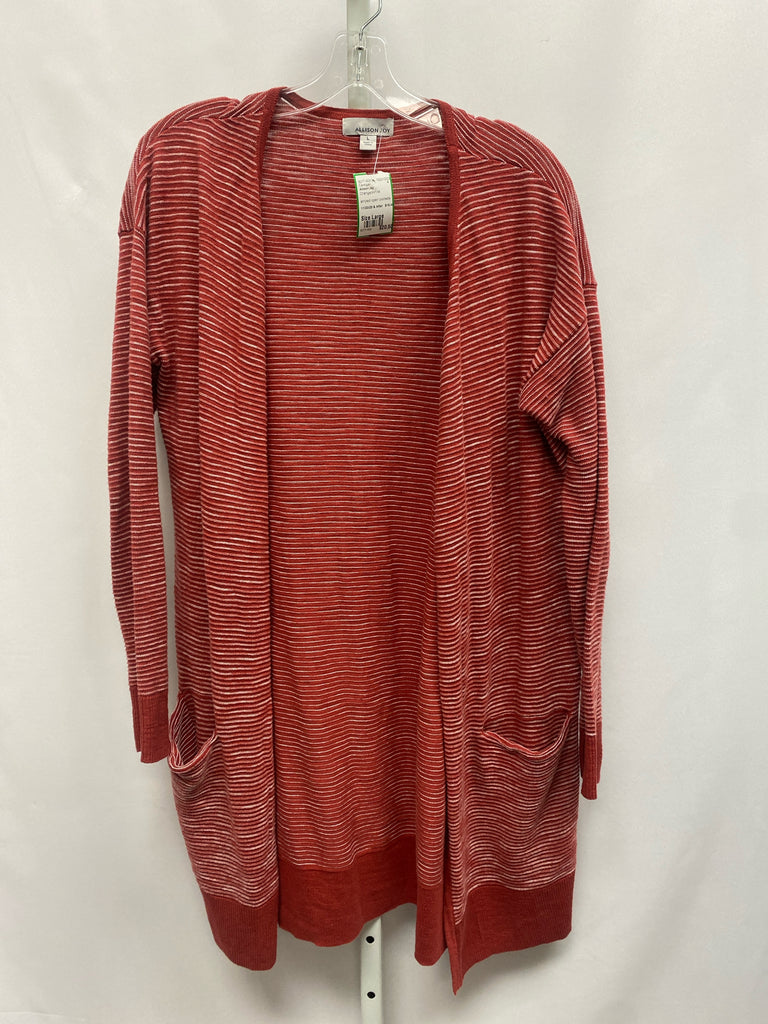 Allison joy Size Large Orange/White Cardigan