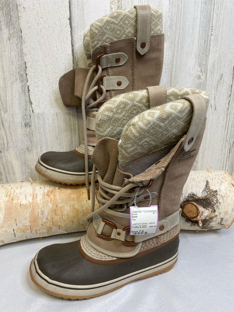 Sorel Size 7.5 Tan Boots