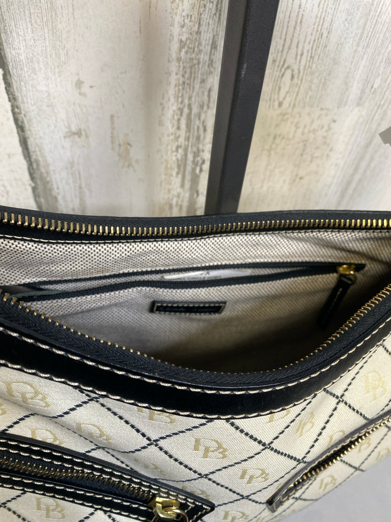 Dooney & Bourke Cream/Black Designer Handbag