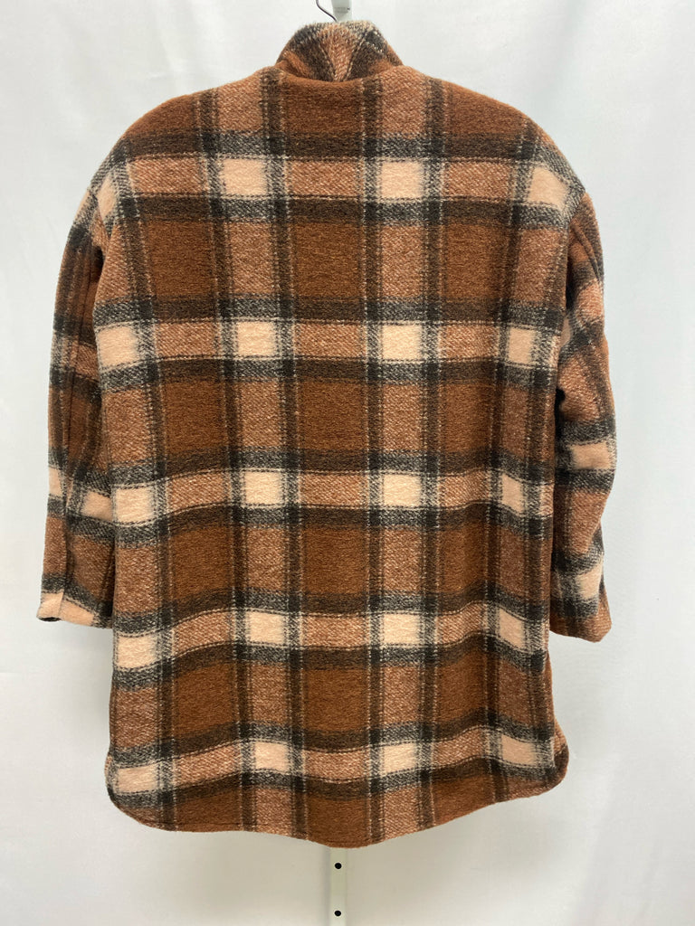 BlankNYC Size XS Brown Plaid Shacket