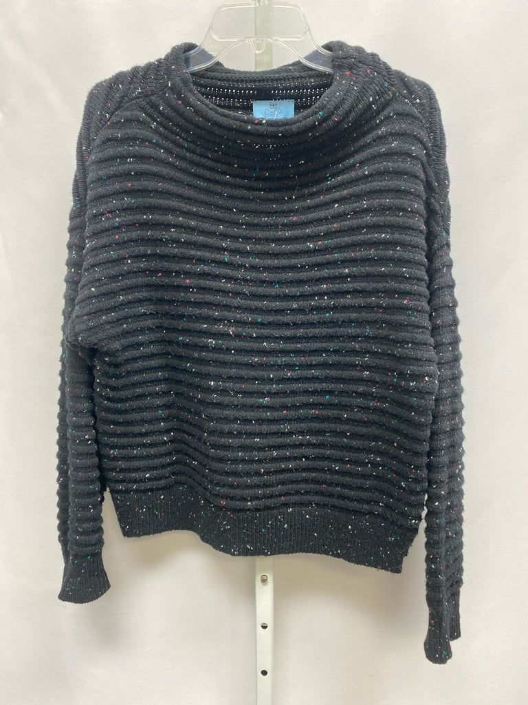 CeCe Size Medium Black Long Sleeve Top