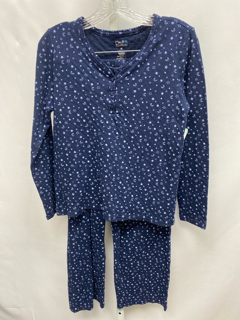 Size XS Croft & Barrow Navy Print Pajamas