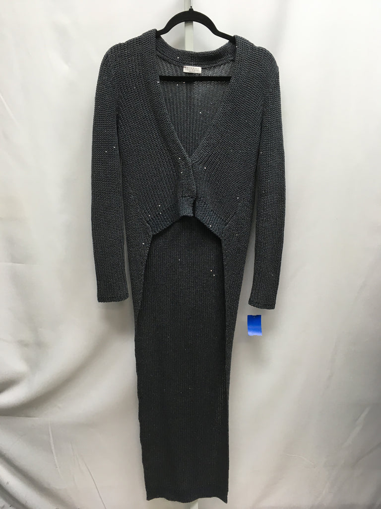 Brunello Cucinelli Size Medium Gray Cardigan