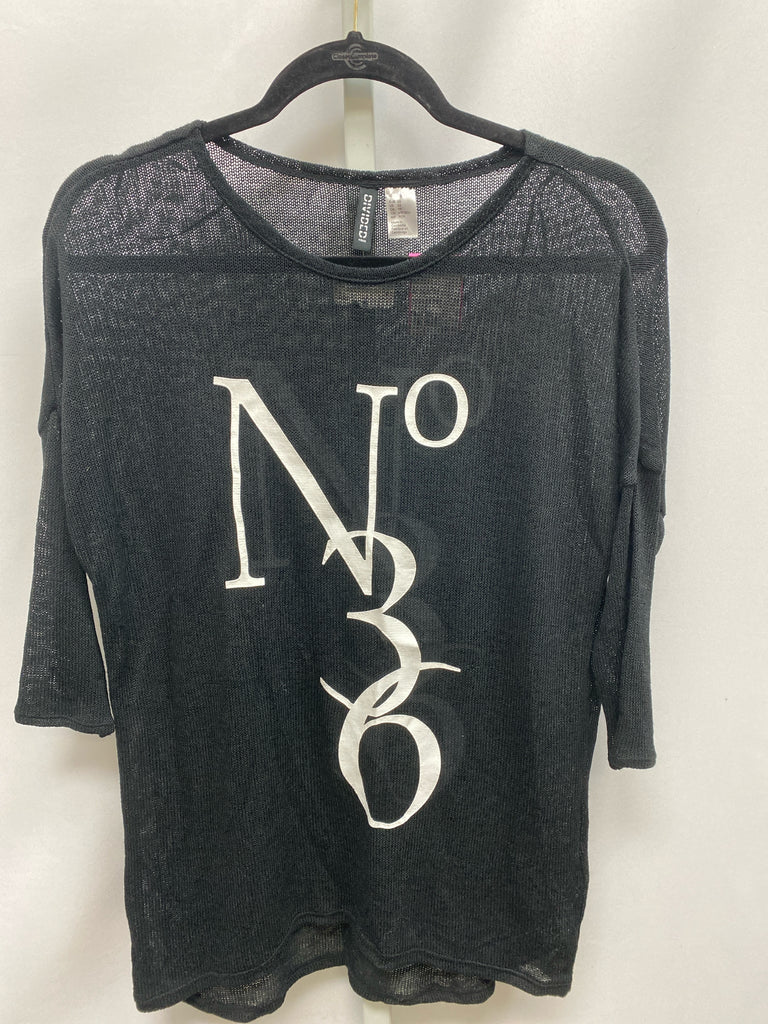 Divided Size XS Black Short Sleeve Top