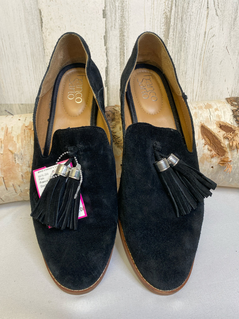 Franco Sarto Size 9 Black Loafer Flats