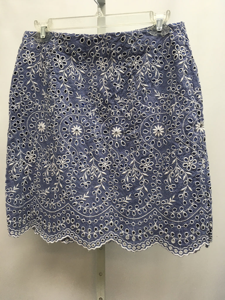 Size 4 LOFT Blue/White Skirt