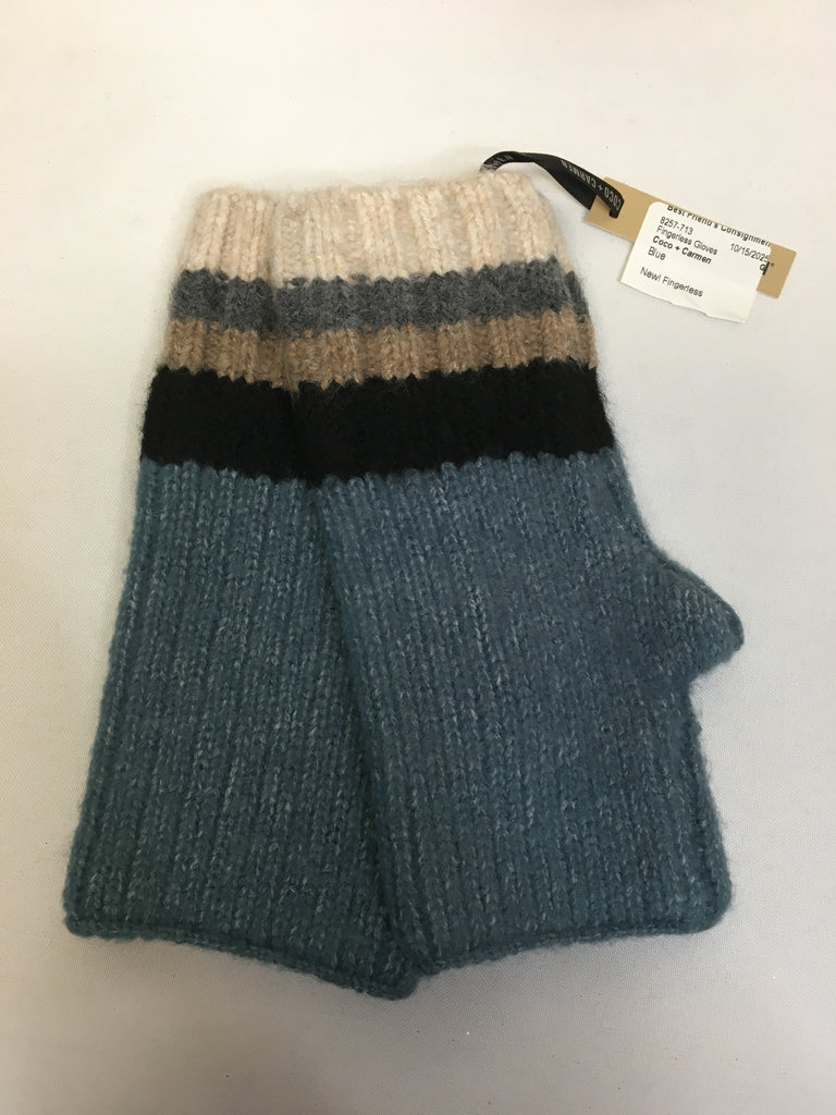 Coco + Carmen Blue Fingerless Gloves