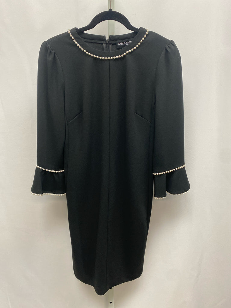 Karl Lagerfeld Size 6 Black 3/4 Sleeve Dress