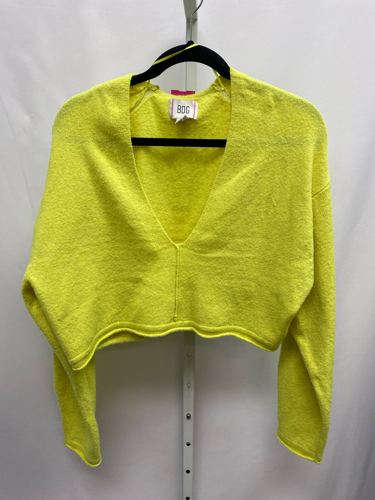 BDG Size Small Neon Green Long Sleeve Top