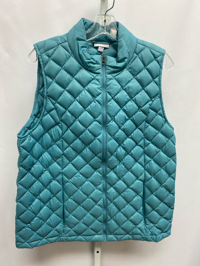 J. Jill Size Large Blue Vest/Outerwear