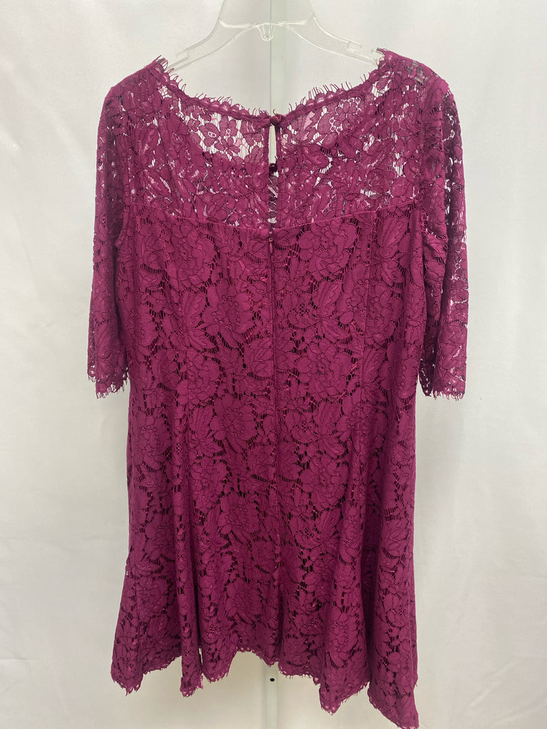 Size 16 Eliza J Plum 3/4 Sleeve Dress