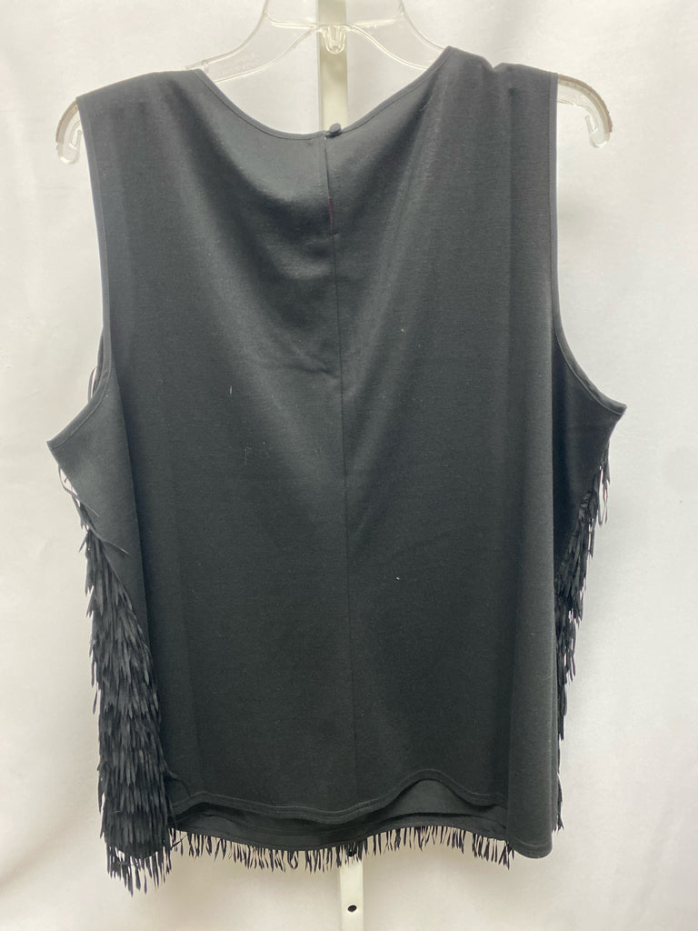 Talbots Size 2X Black Sleeveless Top