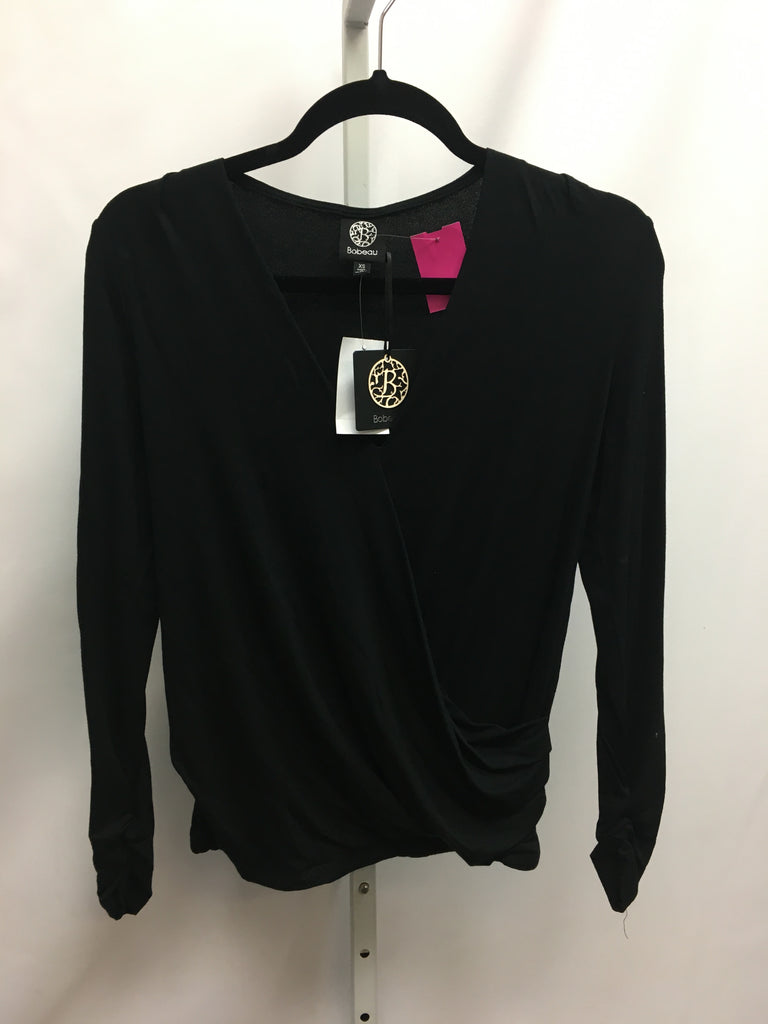 Bobeau Size XS Black Long Sleeve Top