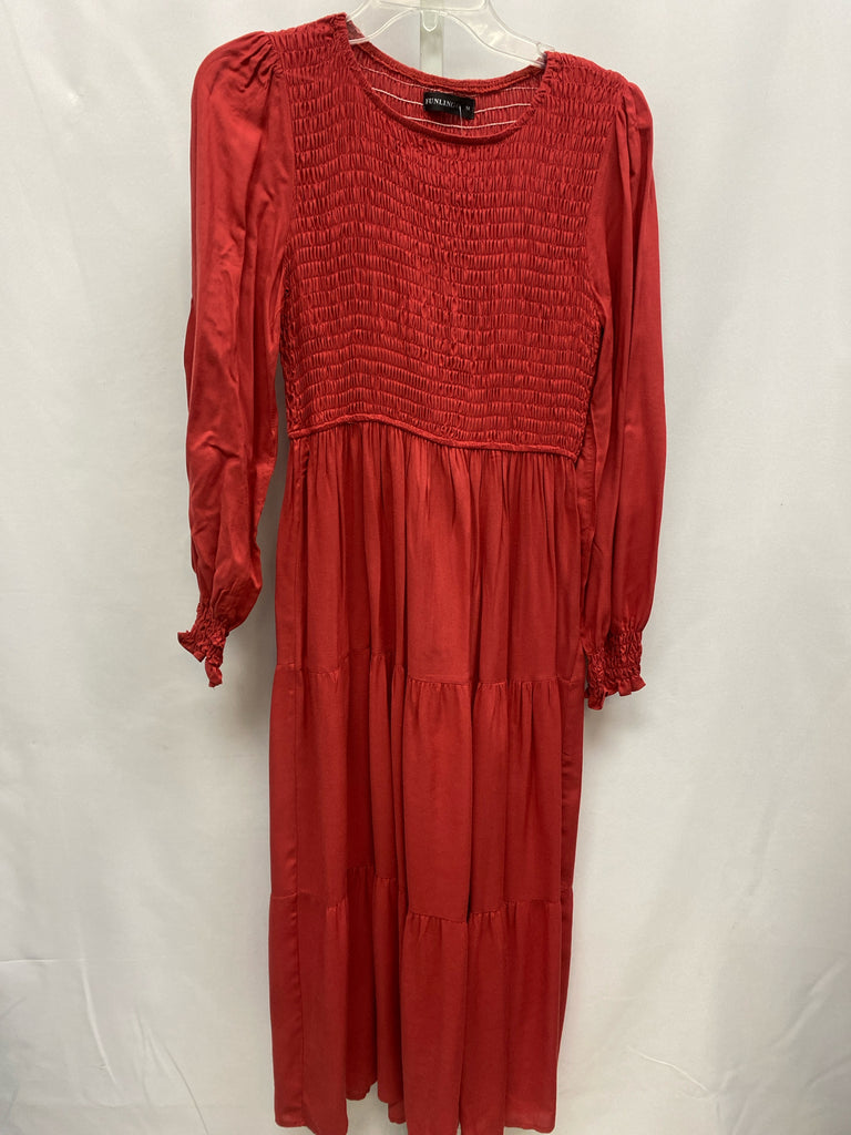 Size Medium coral Long Sleeve Dress