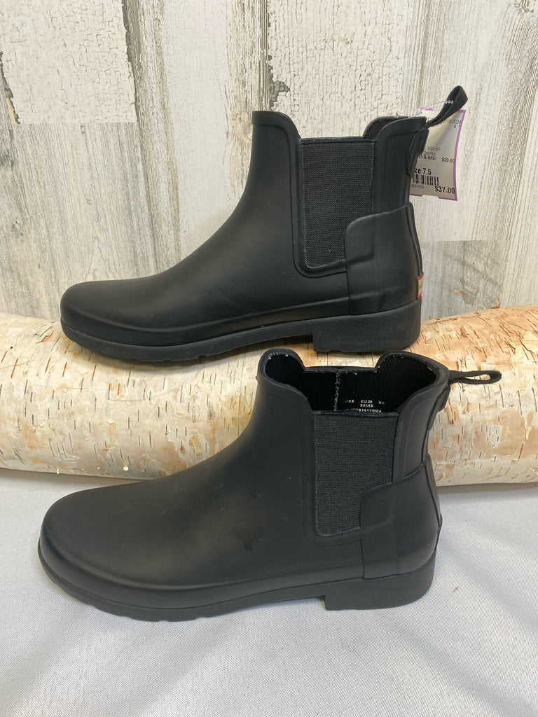 Hunter Size 7.5 Black Rain Boots