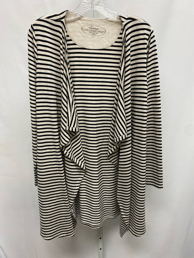Soma Size Medium Cream/Black Cardigan