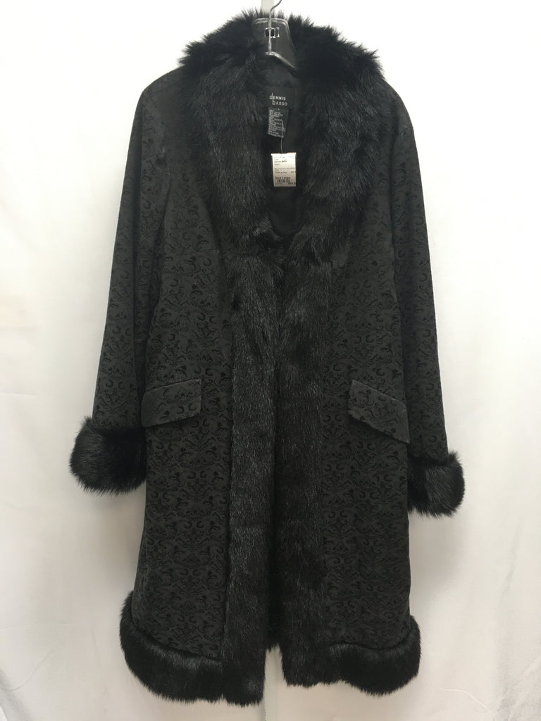 Dennis Basso Size Large Black Coat