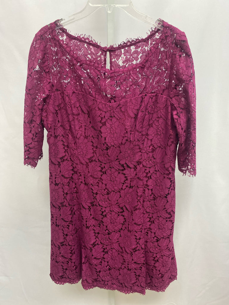 Size 16 Eliza J Plum 3/4 Sleeve Dress