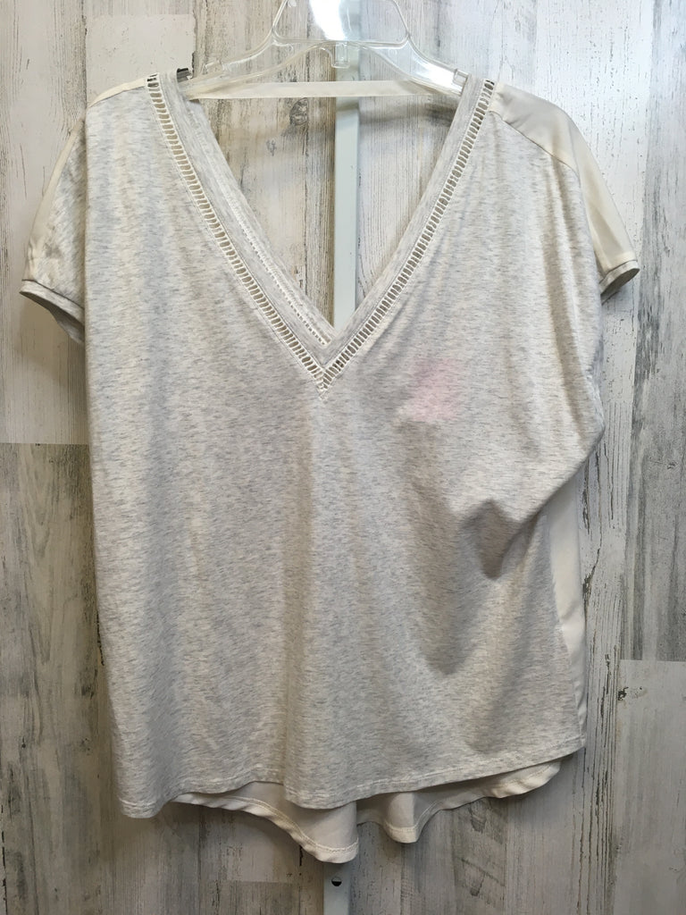 1.STATE Size Large Gray Heather Short Sleeve Top