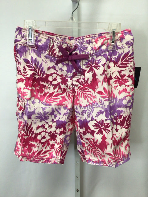 Size 2 Pink/Purple Swim Shorts