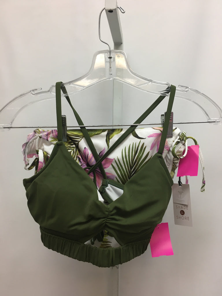 Size 34C Olive Floral 2 piece Swimsuit