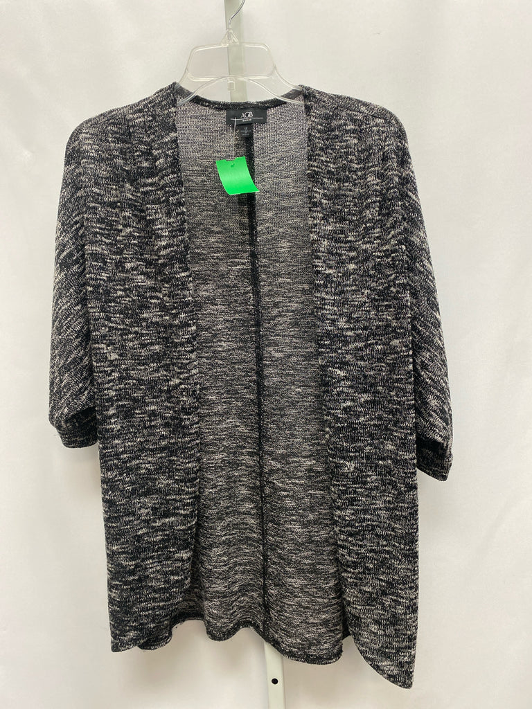 AGB Size 1X Black Heather Cardigan