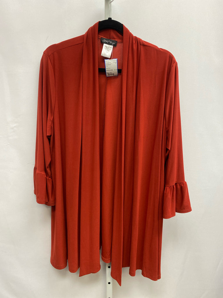 Slinky Brand Size 1X Rust Cardigan