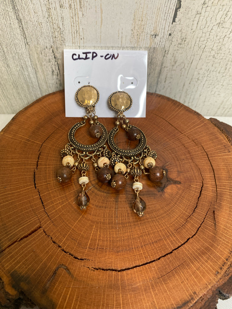 Goldtone Clip Earrings